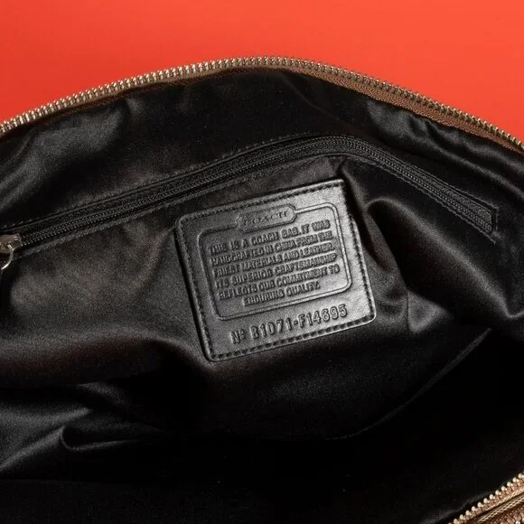 Coach Penelope B1070-F146 Light Brown Signature Jacquard 3 Sections Shoulder Bag - Picture 11 of 11